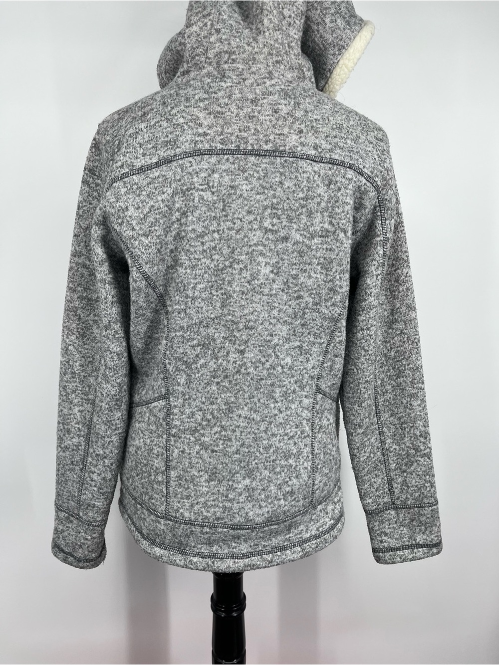 Snozu Light Heather Gray Sherpa-Lined Zip Hoodie Jacket - Picture 7 of 11